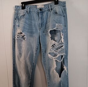 RACHEL Distressed Light Blue Jeans